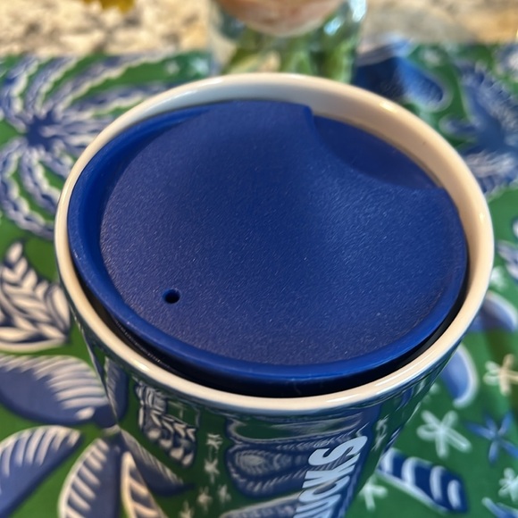 NEW,  Starbucks Holiday 2023 Winter Night Iridescent Blue Ceramic Tumbler, 12 oz - Picture 4 of 7